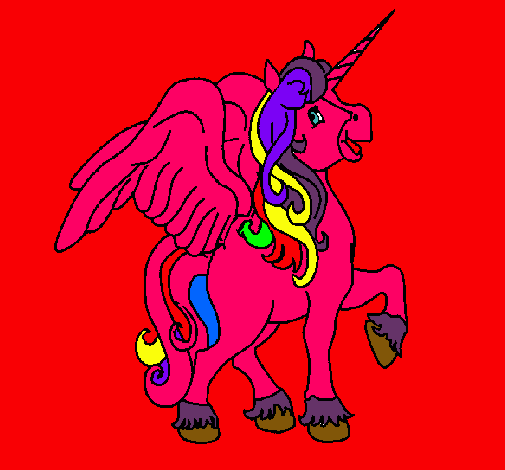 Unicornio con alas