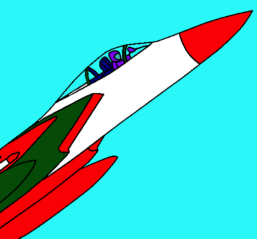 Dibujo Avión de caza pintado por crirjjjj