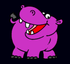 Dibujo Hipopótamo pintado por Hipopotamo 