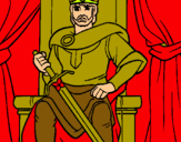 Dibujo Caballero rey pintado por fenixyleon