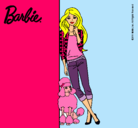 Dibujo Barbie con cazadora de cuadros pintado por pamelita6