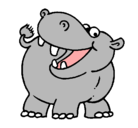 Dibujo Hipopótamo pintado por hippotamo