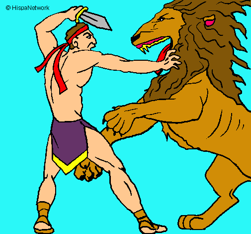 Gladiador contra león