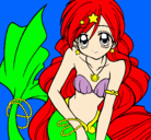 Dibujo Sirena pintado por kritsy11