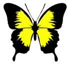 Dibujo Mariposa con alas negras pintado por PARAMORE