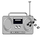 Dibujo Radio cassette 2 pintado por maneeeee