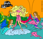 Dibujo Barbie con sirenas pintado por xuky