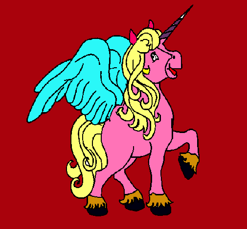 Unicornio con alas