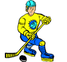 Dibujo Jugador de hockey sobre hielo pintado por nwoe
