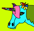 Dibujo Unicornio II pintado por -popi-