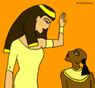 Dibujo Madre e hijo egipcios pintado por Bryna