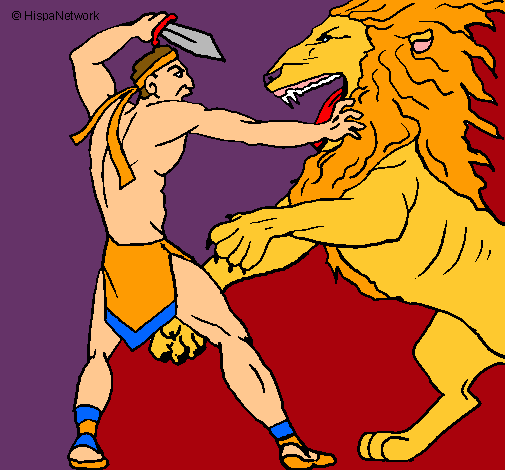 Gladiador contra león