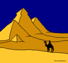 Dibujo Paisaje con pirámides pintado por tooti