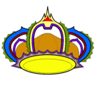 Dibujo Corona real pintado por coro