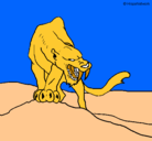 Dibujo Tigre con afilados colmillos pintado por ANDERSON