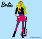 Dibujo Barbie rockera pintado por iari