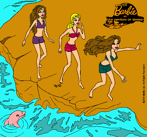 Barbie y sus amigas en la playa