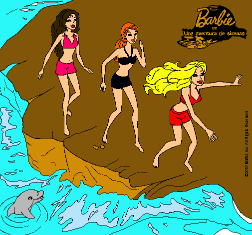 Barbie y sus amigas en la playa