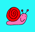 Dibujo Caracol 4 pintado por peach