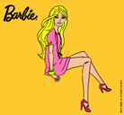 Dibujo Barbie sentada pintado por merrymerry