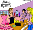 Dibujo Barbie en una tienda de ropa pintado por lokills 