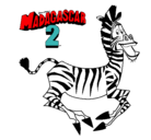 Dibujo Madagascar 2 Marty pintado por santi_salas