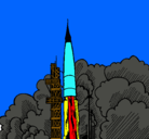 Dibujo Lanzamiento cohete pintado por Dibujista