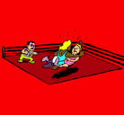 Dibujo Lucha en el ring pintado por altintop