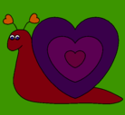 Dibujo Caracol corazón pintado por gsdchjdfhrj