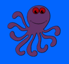 Dibujo Pulpo 2 pintado por sonrisa