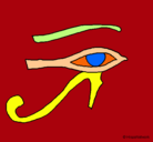 Dibujo Ojo Horus pintado por joacopera