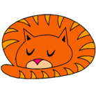 Dibujo Gato durmiendo pintado por Alicia45