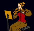 Dibujo Dama violinista pintado por BALERIA