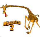 Dibujo Madagascar 2 Melman 2 pintado por samtuu