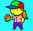 Dibujo Jugadora de béisbol pintado por samuelito2