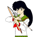 Dibujo Kagome pintado por carol_nyaa