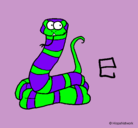 Dibujo Serpiente pintado por faerta