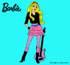 Dibujo Barbie rockera pintado por AGUCHI