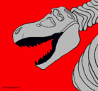 Dibujo Esqueleto tiranosaurio rex pintado por cristian20