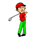 Dibujo Jugador de golf pintado por jjjjujjjjj