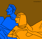 Dibujo César y Cleopatra pintado por nachoanton