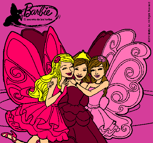 Dibujo Barbie y sus amigas en hadas pintado por olasila232