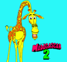 Dibujo Madagascar 2 Melman pintado por nansi