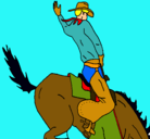 Dibujo Vaquero en caballo pintado por wwwwijjjaaa