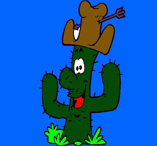 Cactus con sombrero