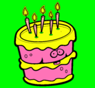 Dibujo Pastel de cumpleaños 2 pintado por nanyely