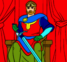 Dibujo Caballero rey pintado por beep