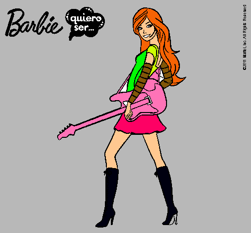 Dibujo Barbie la rockera pintado por Anita_11