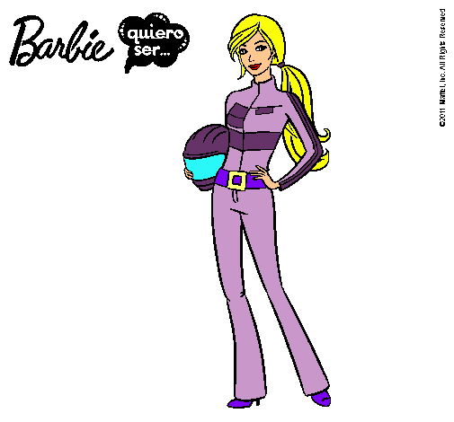 Barbie piloto de motos