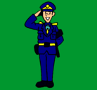 Dibujo Policía saludando pintado por liasgdeghrjh